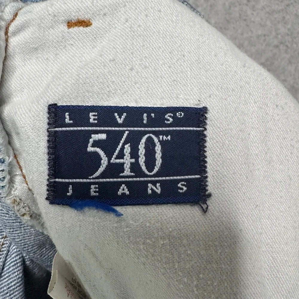 Levis 540 Mens Jeans 36x30 Vintage Made USA Relaxed Fit Leather Tab 40540-0214